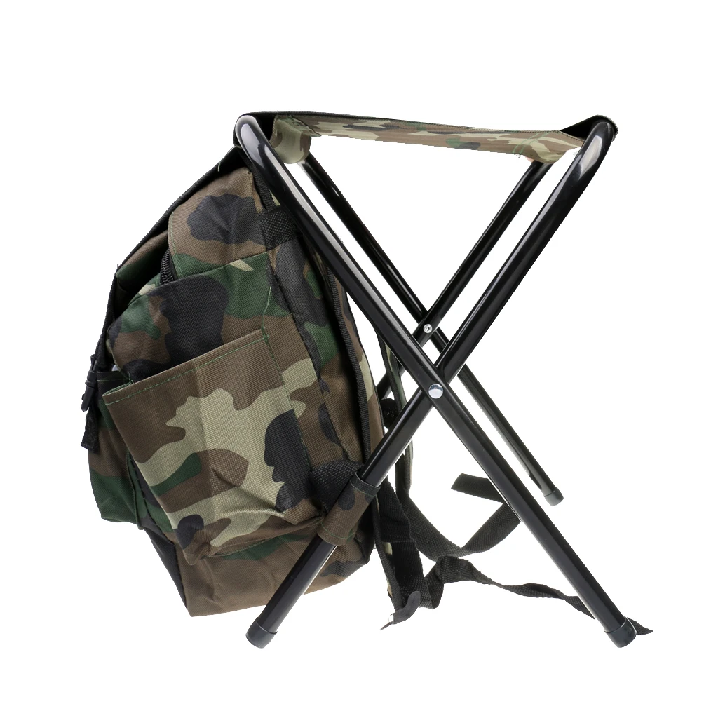 Foldable Chair Bag Oxford Cloth Portable Backpacking Fishing Seat for Outdoor Camping Hunting Adventure