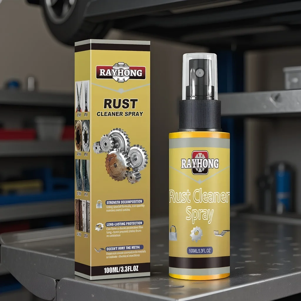 

Motorcycle Car Rust Remover Spray, Fast Acting Formula for Wheel Cleaning Window Protection Tool Maintenance