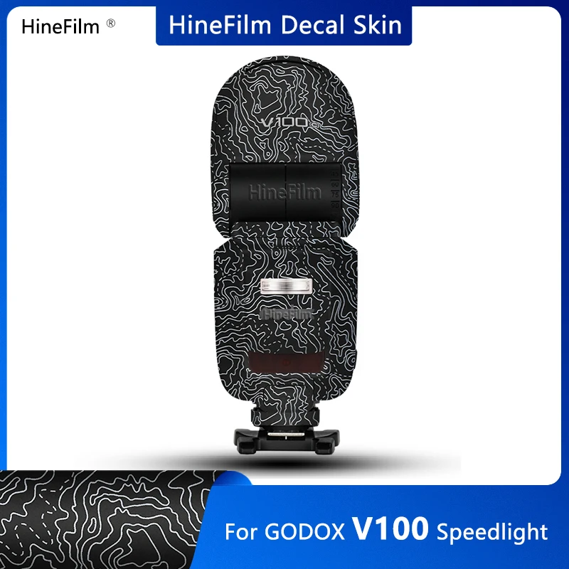 

Hinefilm Skin for Godox v100 Camera Speedlight V100C Decal Skins Wrap Cover for Godox V100 Flash Premium Sticker V100S V100F