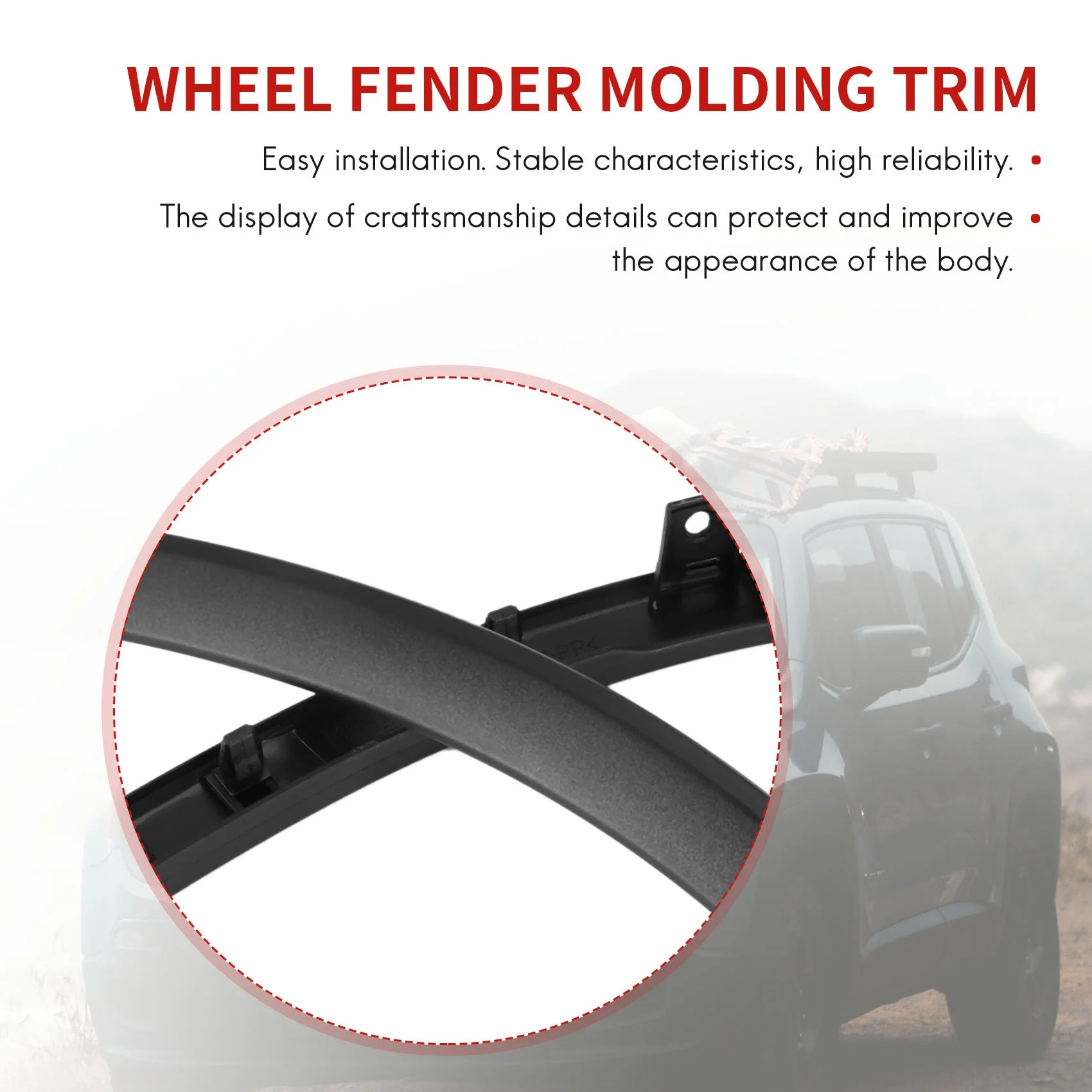 2Pcs Front Bumper Wheel Fender Molding Trim for Honda CRV 2007-2011 71108-SWA-000 71103-SWA-000