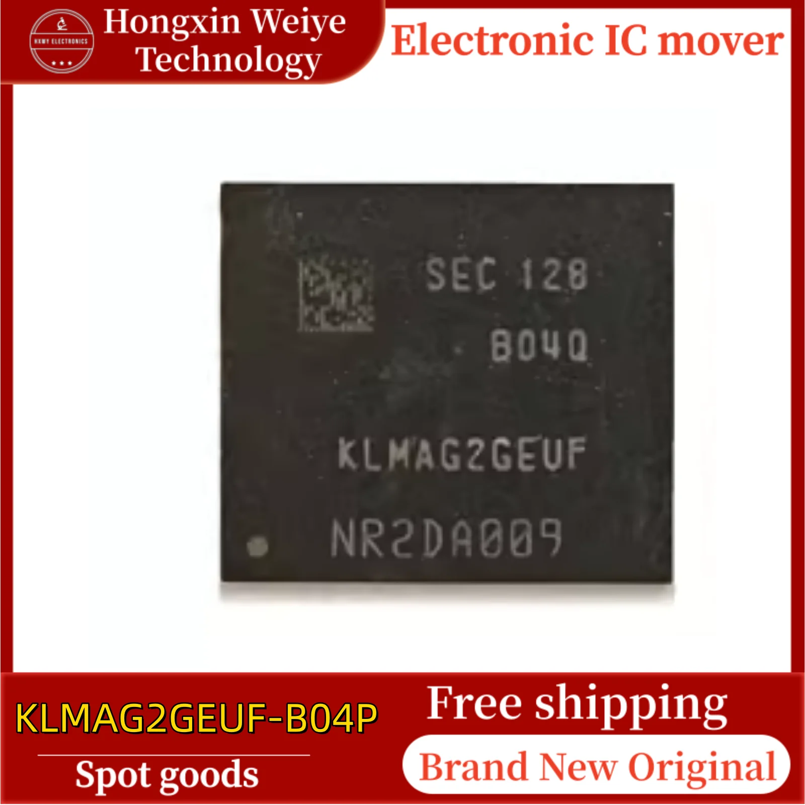 

2/10 pcs KLMAG2GEUF-B04P BGA153 EMMC 16GB memory storage chip brand new in stock free shipping