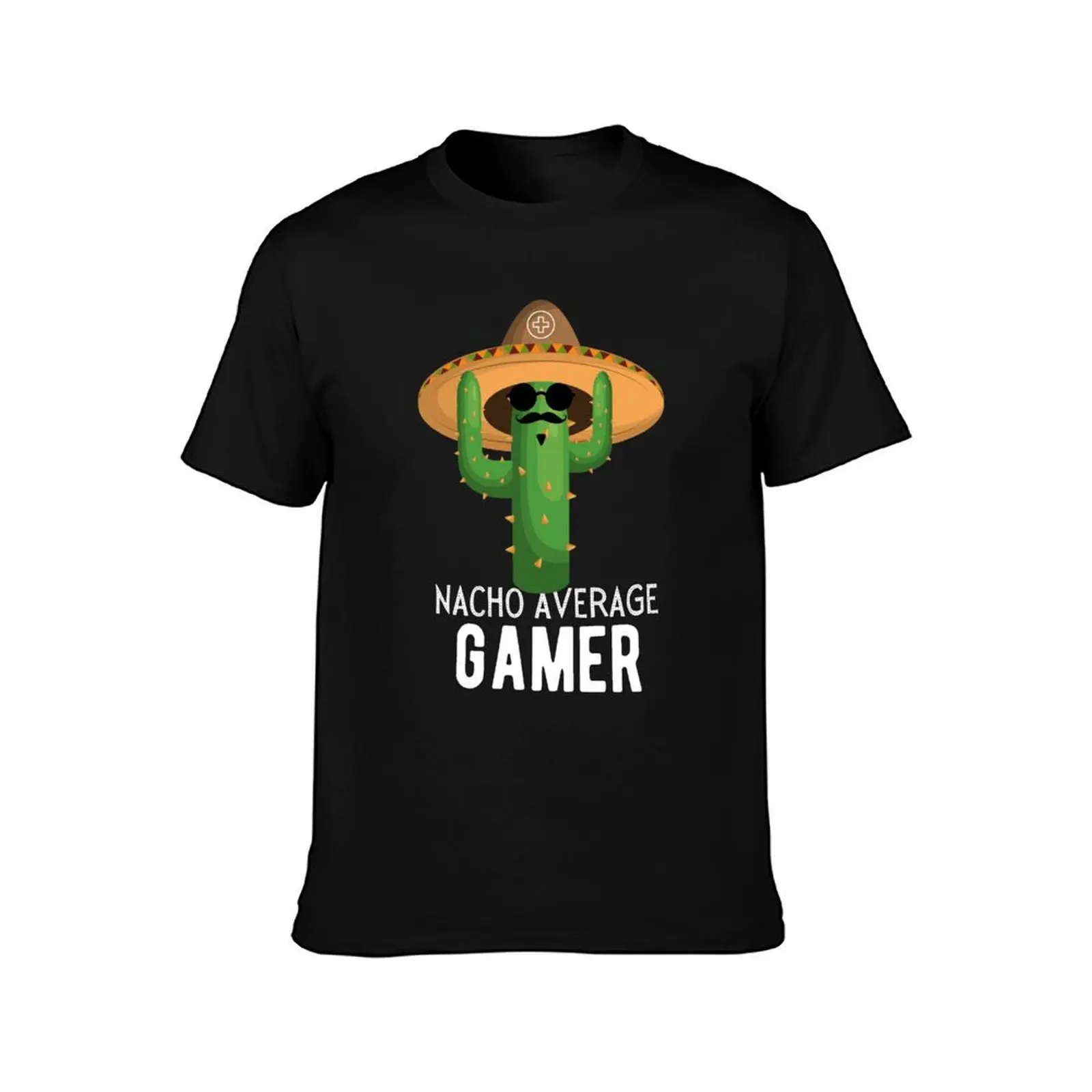 Nacho Average Gamer Video Game Humor Gifts T-Shirt Summer Casual Cotton Tee Oversized Streetwear Tops Vintage Graphic Print