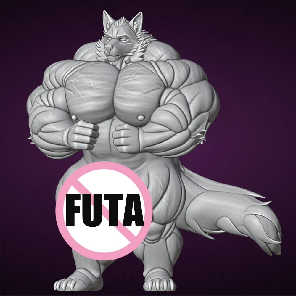 

Sexy Robust Wolf FUTA 1/24 Scale Resin Figure Model Kit Diorama Unassembled Unpainted Doll 3D Printing DIY Statue Crafts Toy