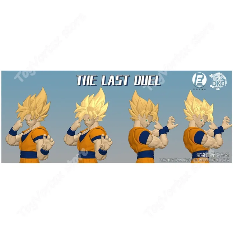 RE & DKO لعبة دراغون بول سوبر سايان سون جوكو المبارزة الأخيرة رئيس النحت مجموعة ملحقات أنيمي عمل الشكل تمثال لعبة مجسمة هدية #5