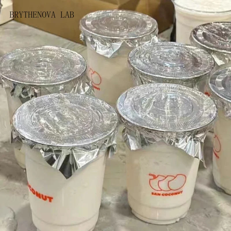 Round Multi Specification Cup Lid Sealing Film Disposable Aluminum Foil Anti Overflow Shim Food Grade Leak Sealing Proof Paper