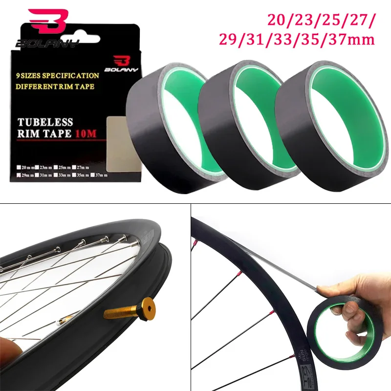 BOLANY Bicycle tubeless rim tape 25mm Mountain Bike tubeless tire tape tire pad pet tape for tubeless mtb bike Cycling parts