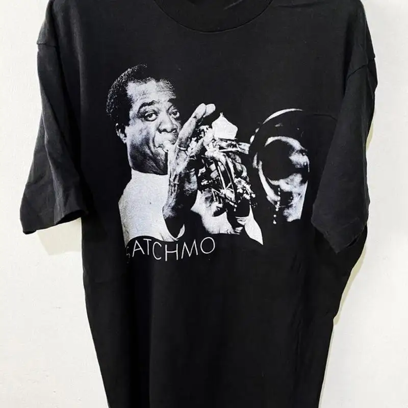 Louis Armstrong Live In Concert Cotton Black All Size T Shirt TR167