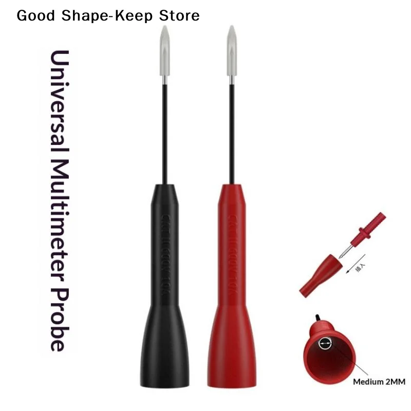 dailyInsulated 2mm Test Lead Extension Cover Non Destructive Multimeter Testing Needle Probe for DIY Electronic Projects
