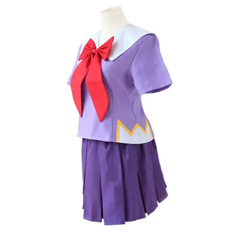 

Anime 2nd Mirai Nikki Gasai Yuno Lolita Sailor Cosplay Costume Set With Bow Short Skirt And Wig For Women Length 80cm