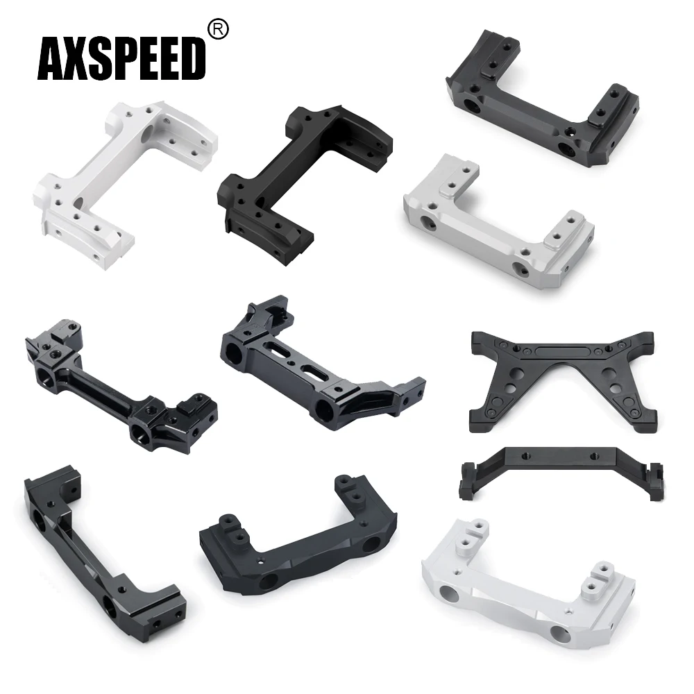 AXSPEED Aluminum Alloy Front / Rear Frame Girder Bracket Holder Mount for Axial SCX10 II 90046 1/10 RC Crawler Car Upgrade Parts