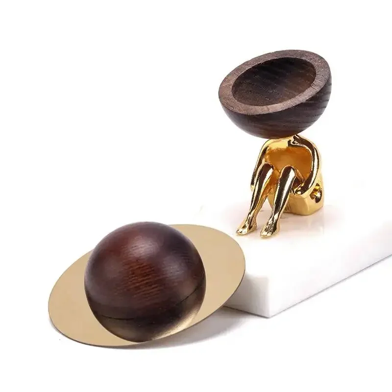 Metal Handicrafts Simulated Human Figure Sculpture Abstract Planetary Character Desktop Storage Ornaments Home Decoration