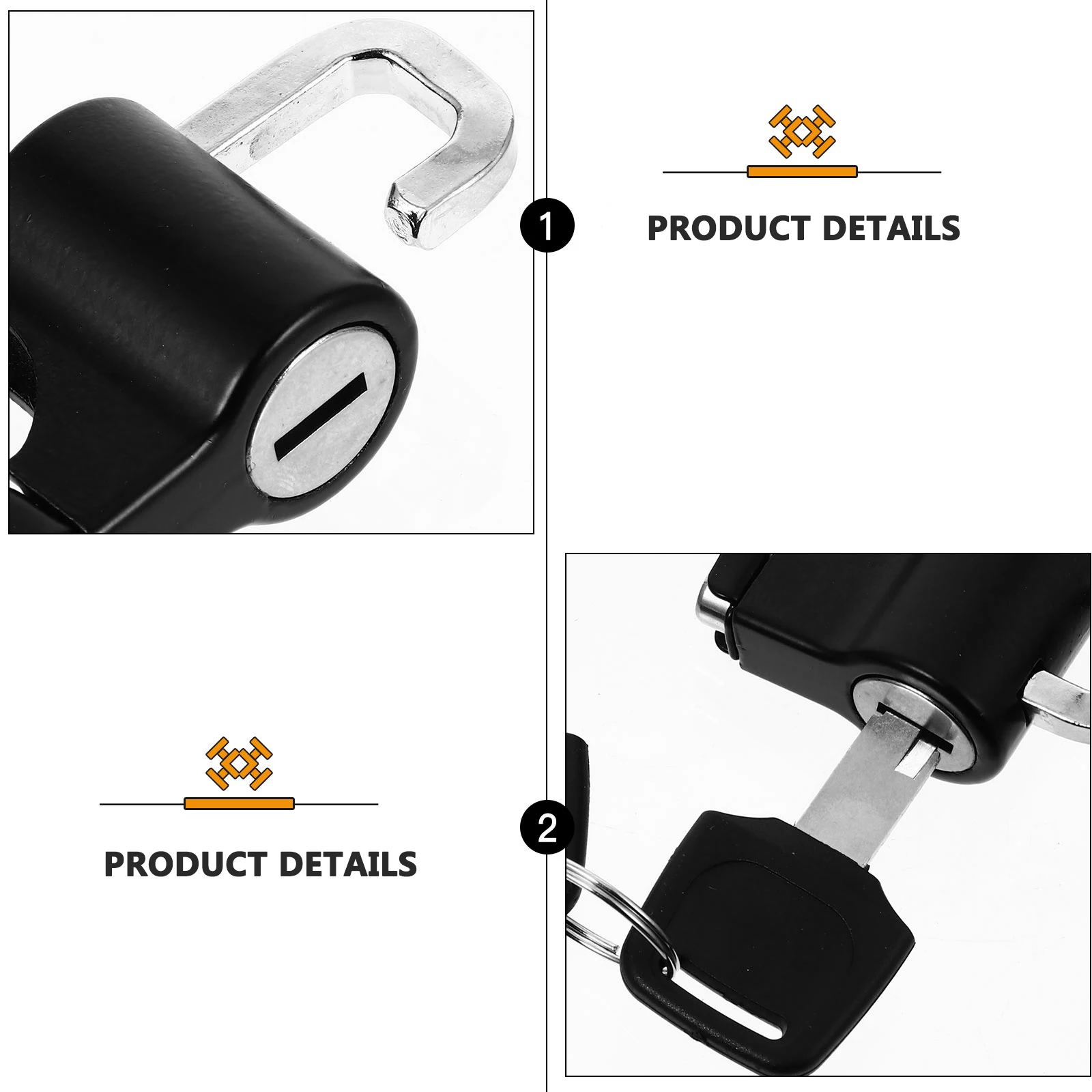 

Zinc Alloy Lock Smooth Head Non-deform Universal Mount Anti-theft Handlebar Locks for Bikes Thickened Cylinder Stable