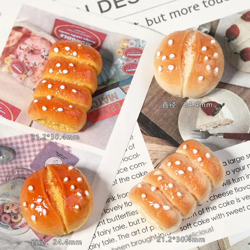 1pc Mini Bread Toast Dessert Long Bread Food Play Dollhouse Resin Model Diy Simulation Doll Accessories Decoration Home Decor
