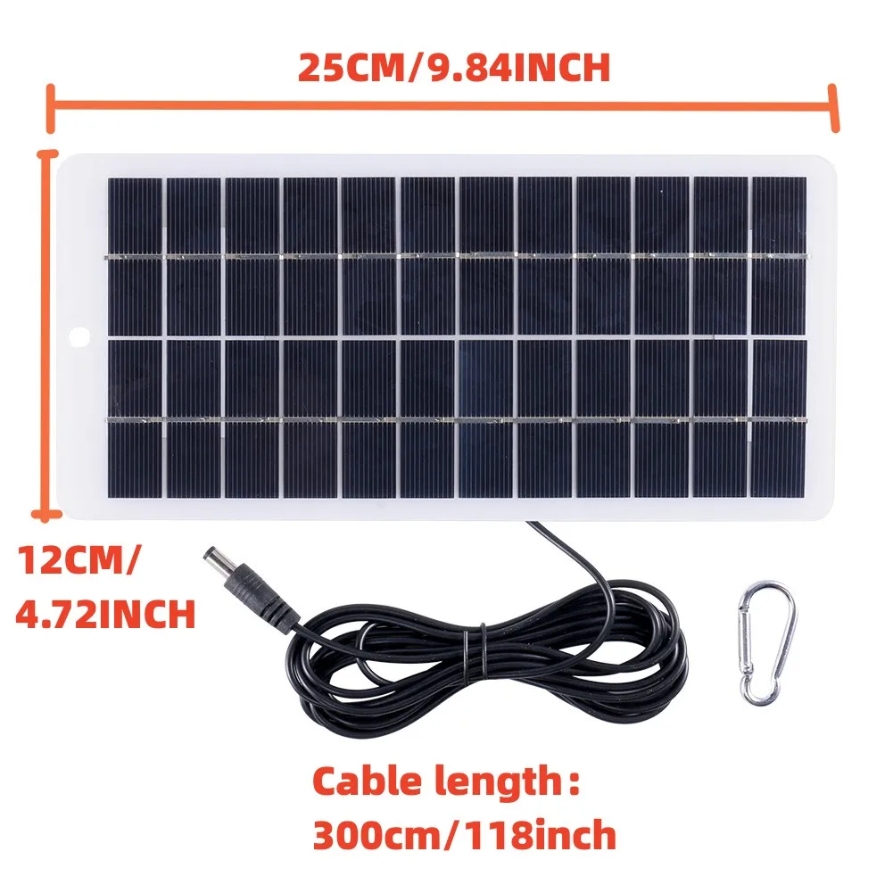 DC 5521 Solar Panel Board Outdoor 12V 5W 10W 35W 6V 5W 5V 50W Portable Polysilicon for Garden Monitor CCTV Surveillance Camera