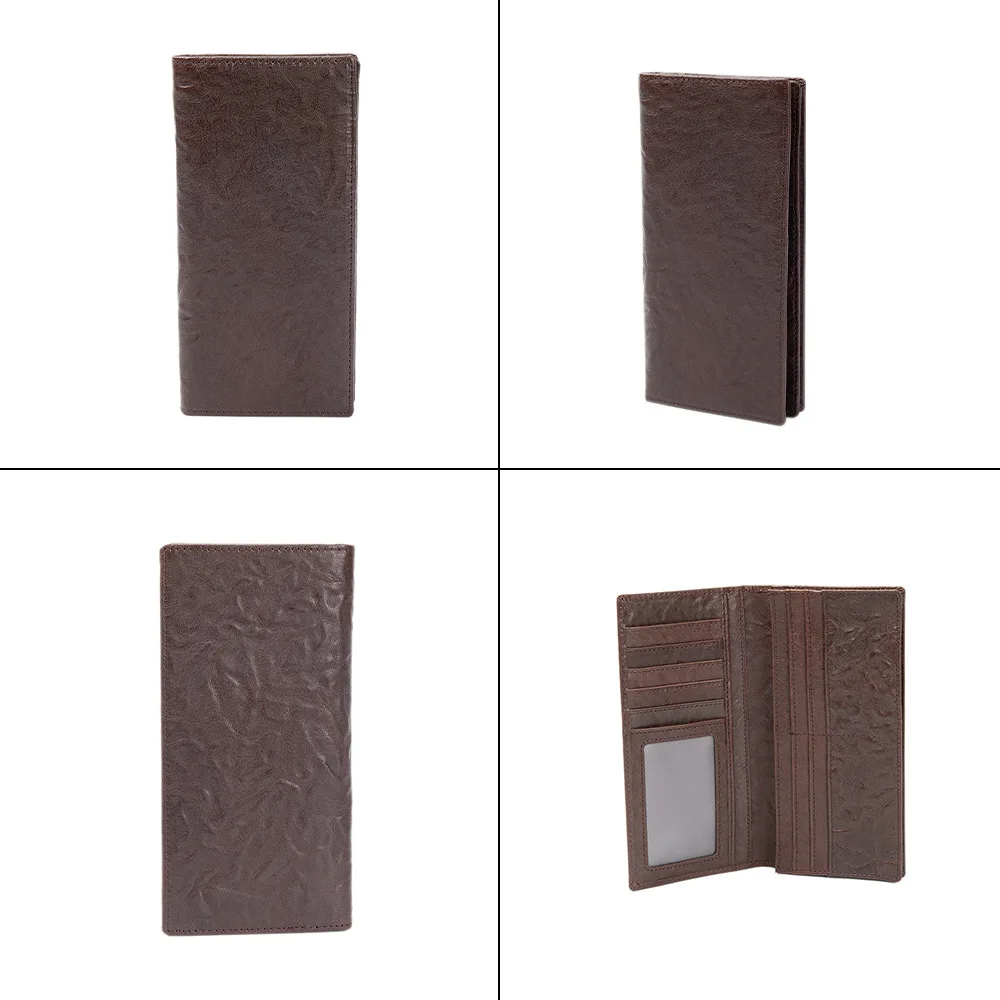 

Мужской длинный кошелек, натуральная кожа, воловья кожа, растительного дубления, ручной, состаренный, деловой, антимагнитный кошелек