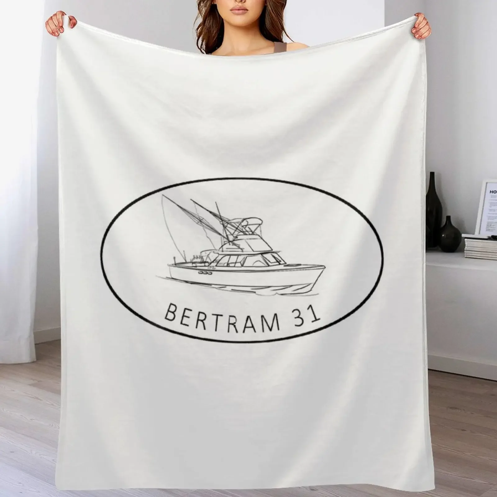 

Bertram 31 Fly-bridge Throw Blanket Luxurious Soft Blanket Holiday Gift for Family
