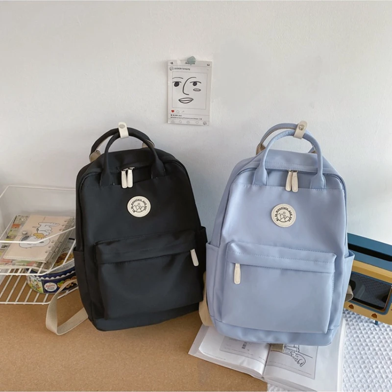 Ins Mode Schult aschen Studenten große Bücher Briefpapier Veranstalter Schul rucksack wasserdichte Nylon Reisetaschen Dame Laptop tasche