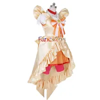 XT8Anime Force Lucky Akane Hino Dress Glitter Sunny Princess Pretty Cure Cosplay Costume Hallowe@XT6！