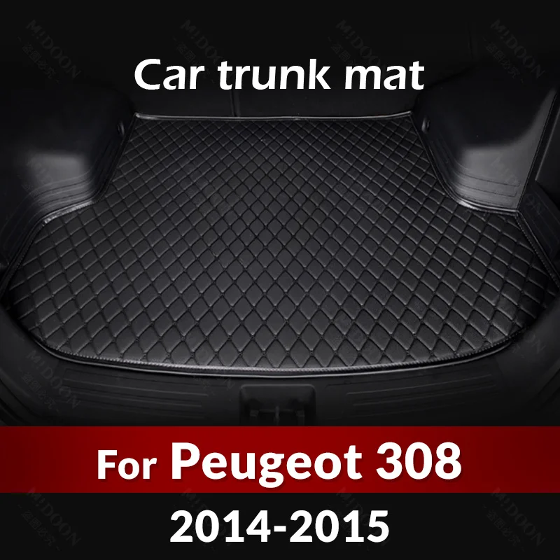 

Коврик для багажника автомобиля для PEUGEOT 308, 2014, 2015, автомобильные аксессуары на заказ, украшение интерьера автомобиля