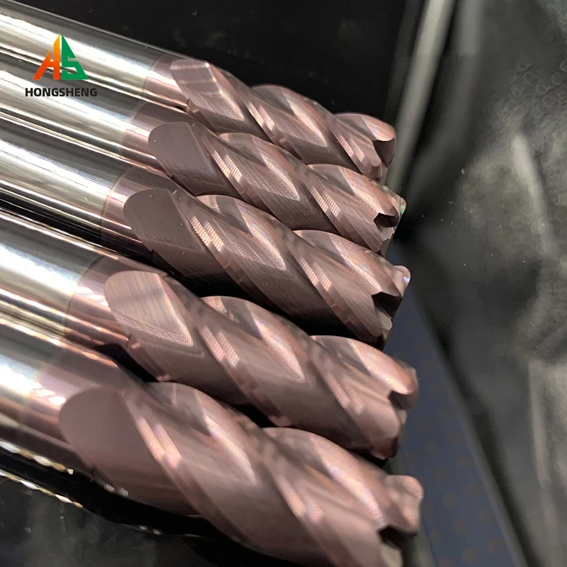 HRC62 65 Hoekradius Frees 3 4 Fluiten R0.5 R1 R2 R Bullnose CNC Wolfraamcarbide Staal Cutter Oppervlaktebewerking Metalen Router