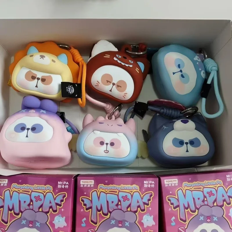 

Mr. Pa Cute Panda Earphone Bag Blind Box Storage Bag Cute Pvc Doll Toy With 6 Regular 1 Hidden Styles For Fans Collector Gift