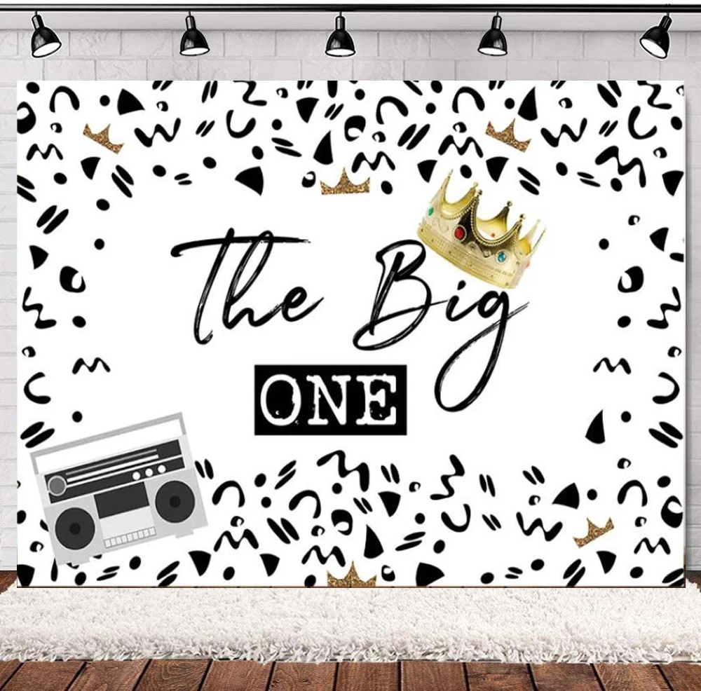 Photography Backdrop One Big Birthday Old Book Notorious Hip Hop Big One First Biggie 1st Party Decorations Background Banner