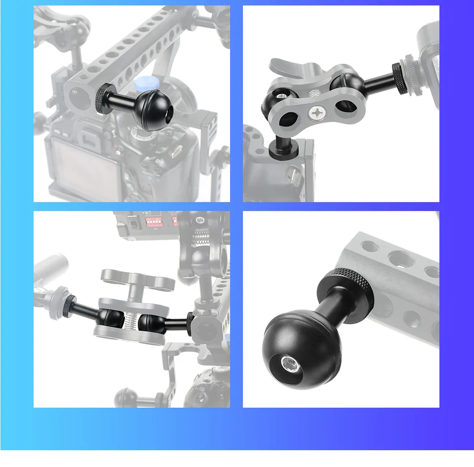 1'' Zoll Kugeladapter mit 1/4''-20 Schraube Kugelkopfhalterung für Unterwassertabletthalterung Erweitertes Taschenlampen-Lichtarmsystem – Detail 7