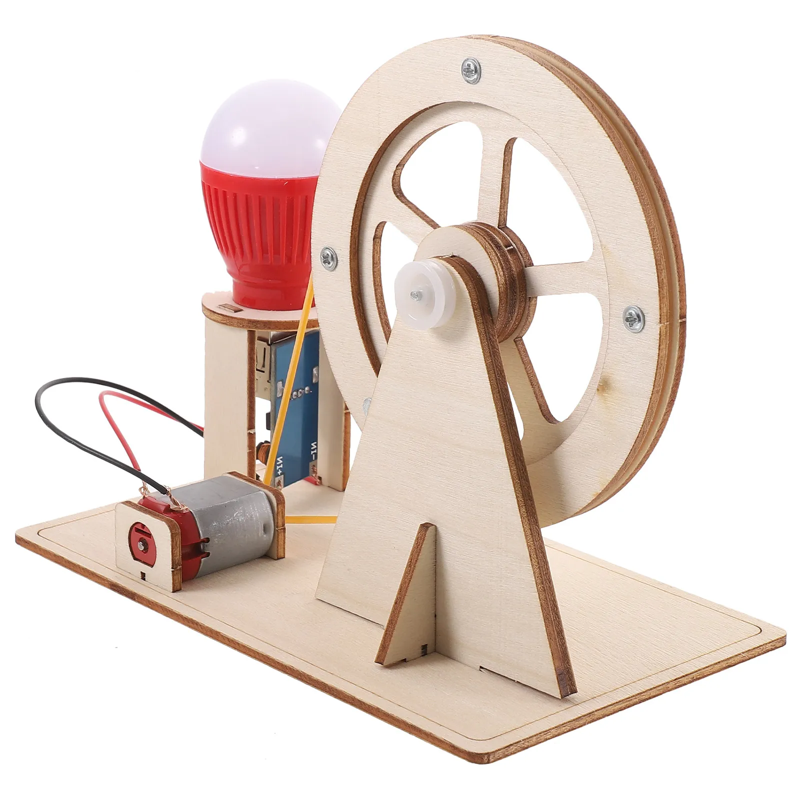 Zestaw DIY do samodzielnego montażu generatora prądu dla dzieci - eksperymenty naukowe z korbą