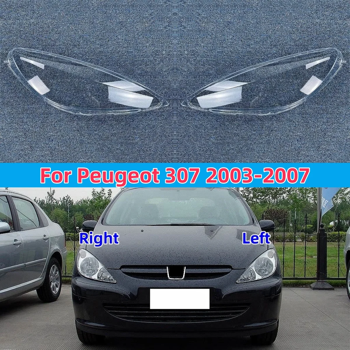 

Для Peugeot 307 2003-2007 корпус фары корпус абажур линза прозрачная крышка фары автозапчасти