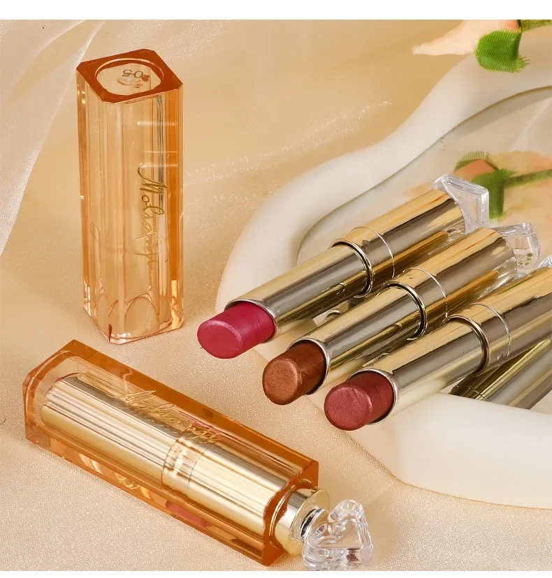2pcs-Color-Shifting Sparkling Lipstick - Moisturizing & Transfer-Proof, Thermal Adaptive Color with Glitter, for Halloween
