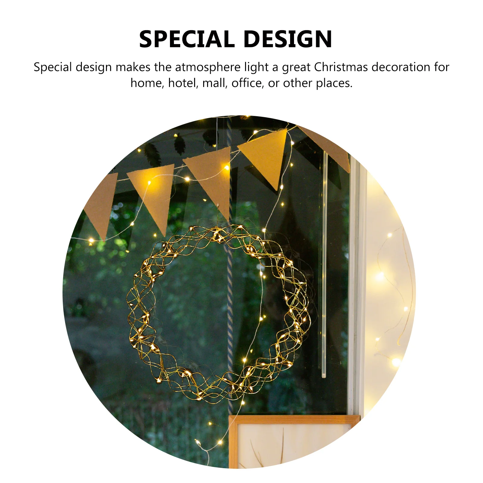 

1pc Christmas Tree Light String Festival Window Lamp For Home Hotel Office Party Atmosphere Decoration Indoor Lighting Decor