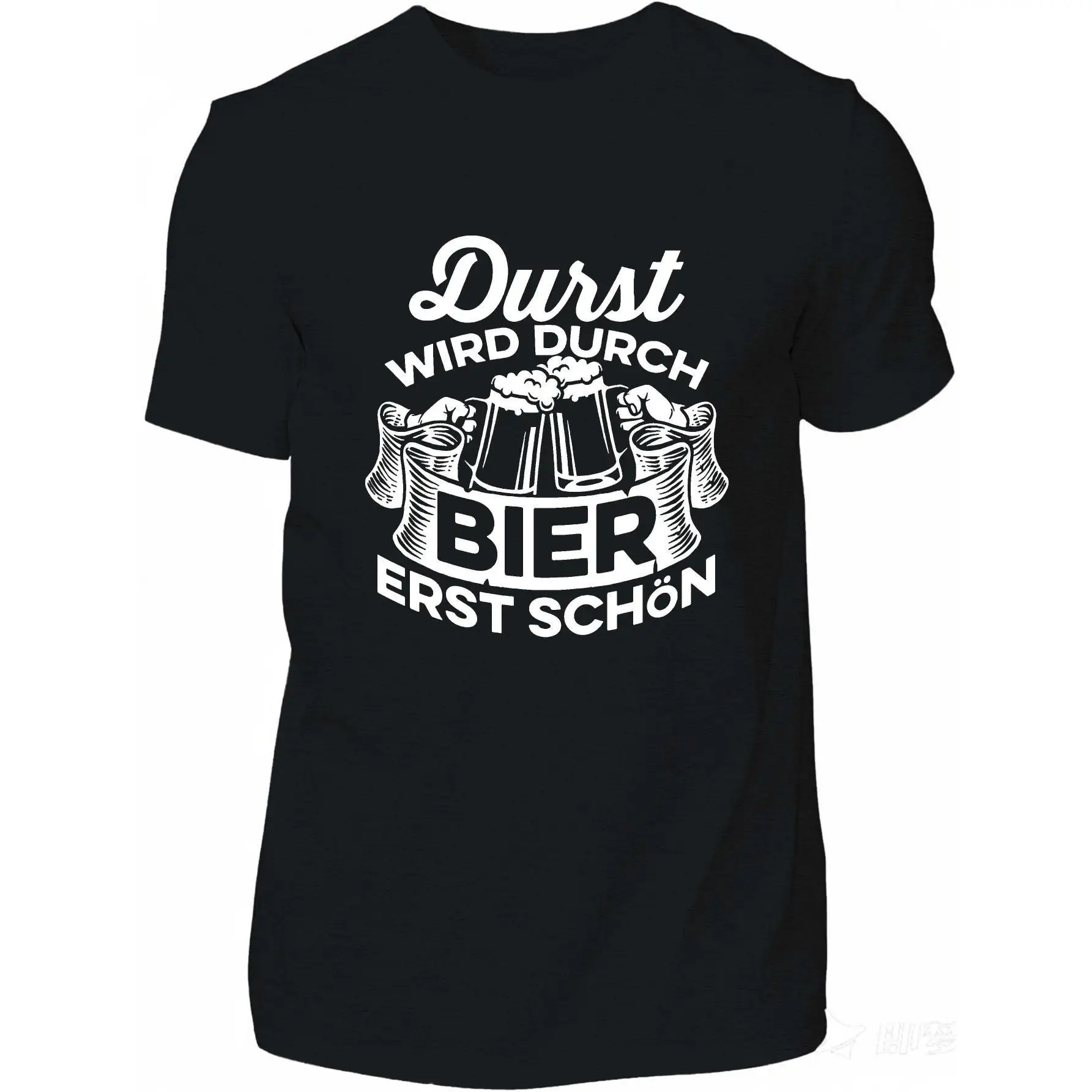 

Funny Beer T-shirt Men's Durst Wird Durch Bier German Quote Print Humor Drinking Graphic Tee Party Gift