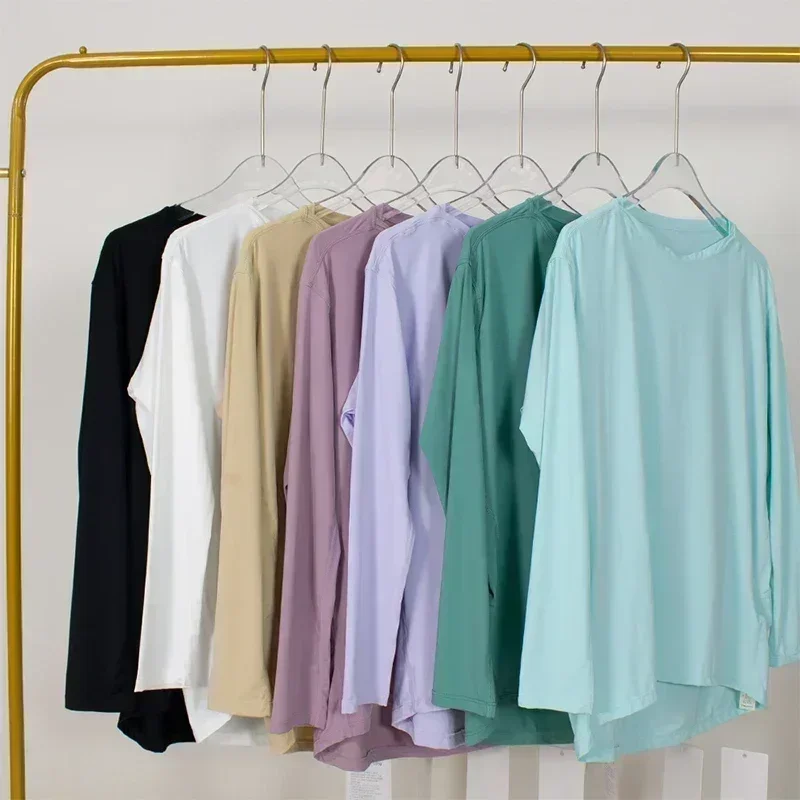 Lemon Women Loose Long Sleeve Shirt Athletic Wear Sports Top Back in Action Yoga Clothes Shirts Clothing Sportswear Lycra Fabric