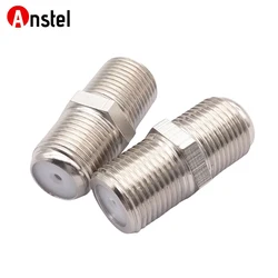 F Type Female to Female Barrel Connector Brass RG6 Extension Coaxial Adapter for TV Cable