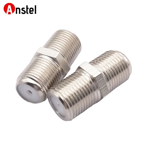 Adaptador Coaxial de extensión RG6 para Cable de TV, Conector de barril hembra a hembra, tipo F