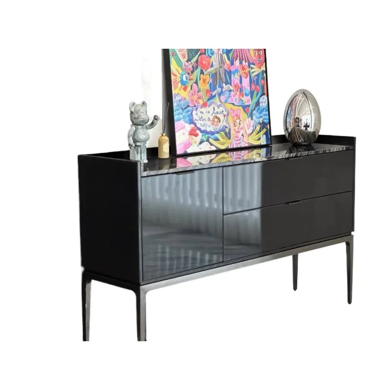 

Side cabinet villa hotel high-end art entrance cabinet designer