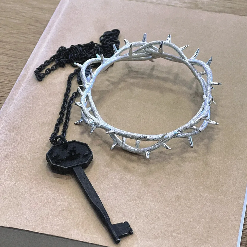 شوكة سوار الشرير القوطية تأثيري للجنسين المعادن الهيب هوب اليد سلسلة فضية اللون مجوهرات أساور الدعائم عيد ميلاد الملحقات