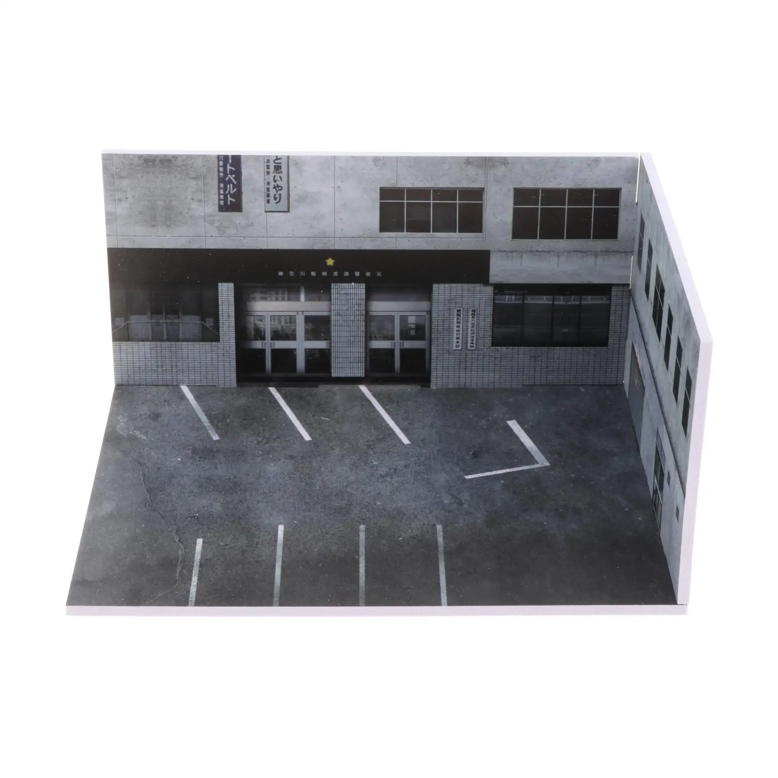 

1/64 Model Car Display Case Parking Space for Sports Car Layout Realistic Desktop Decor for Toy Cars Scene Background Diorama