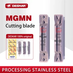 DESKAR 100% Original MGMN150 200 250 300 400 500 600-G -M -T -H LF6018High Quality 10pcs Lathes Carbide Cutting Grooving Inserts
