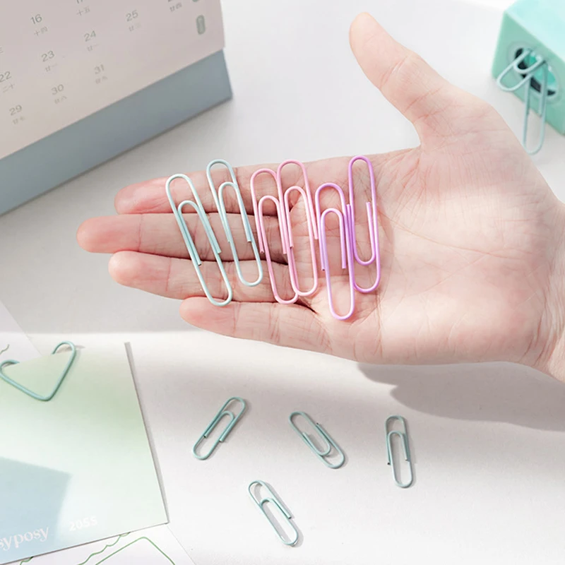 Reutilizáveis e Rustproof Paper Clips, Clipes de Papel, Adequado para o Escritório, Paperclipes, Papelada, Casa, Escola, Hospital, Pessoal, 20pcs