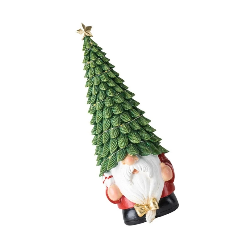 Nouveau Festival visage moins elfe poupées résines Figure noël décoration table ornement