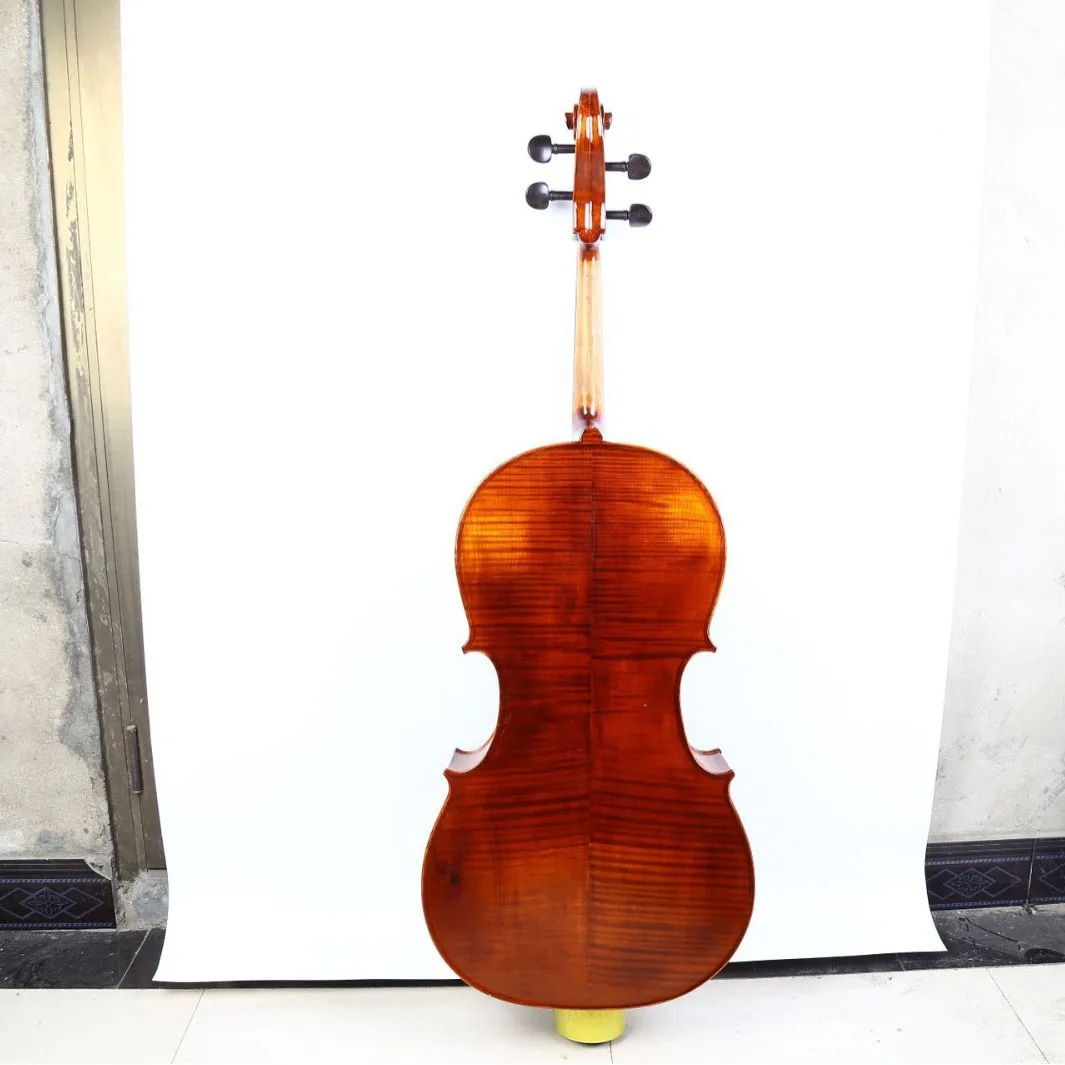 Manufacturer Solid Wood Piano Head Splint Cello Basswood Cello Matte Dark Beginner