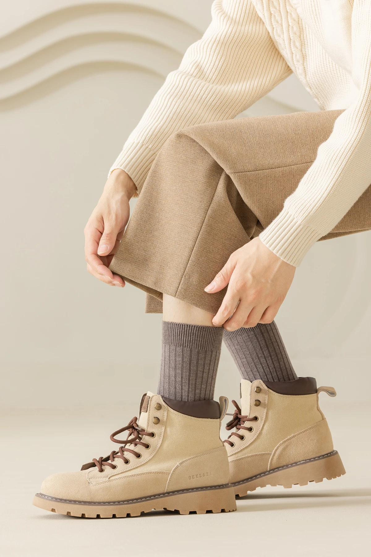 5 paia, nuovi calzini termici in lana da uomo, calzini a metà polpaccio caldi e confortevoli per affari, ufficio e abbigliamento casual, autunno, inverno,