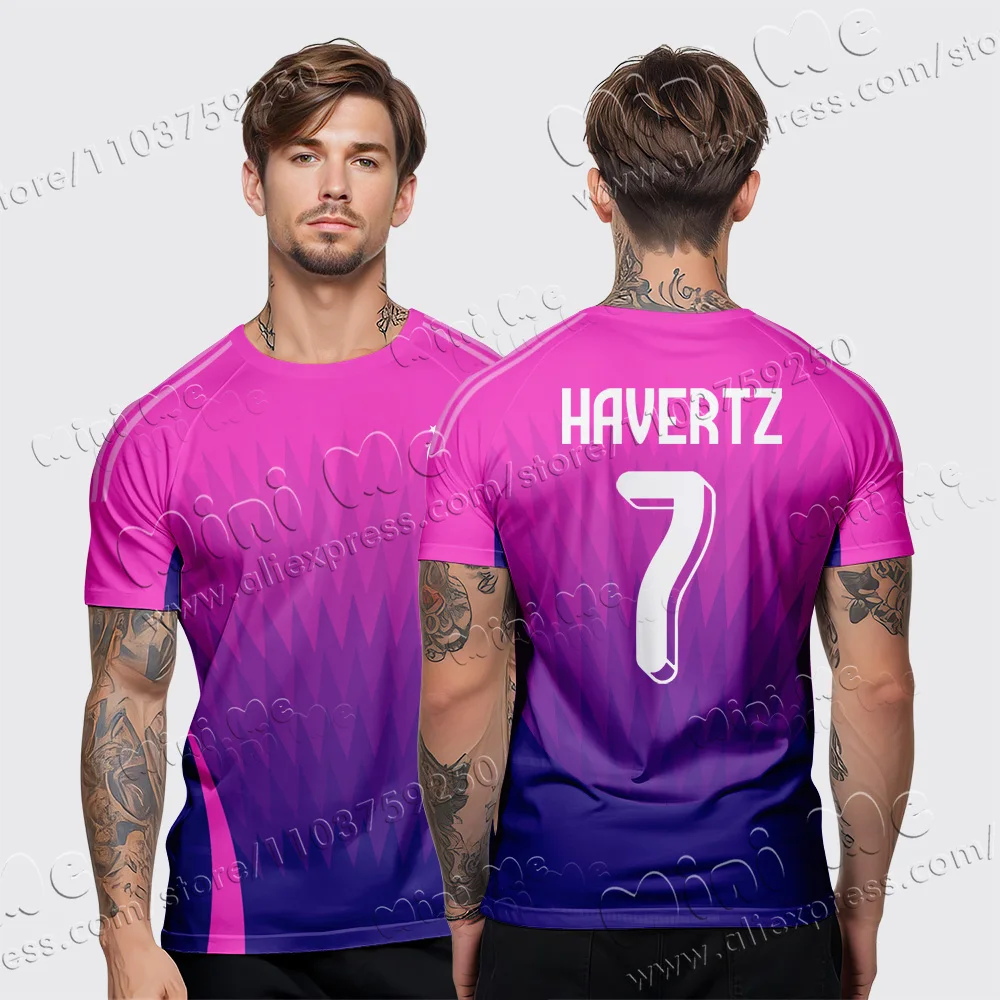 

3D Printed German Team Football Short Sleeved T-shirt Men's Jersey Sports Gym Training Jogging Clothes Breathable Boys and Girls