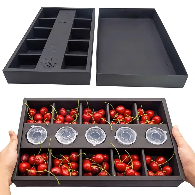 Big Capacity Packaging Box, Cake, Dessert, Fruit Gift Box, Outdoor Picnic Tools Ins Style Afternoon Tea With Lid, Lattice Box 2