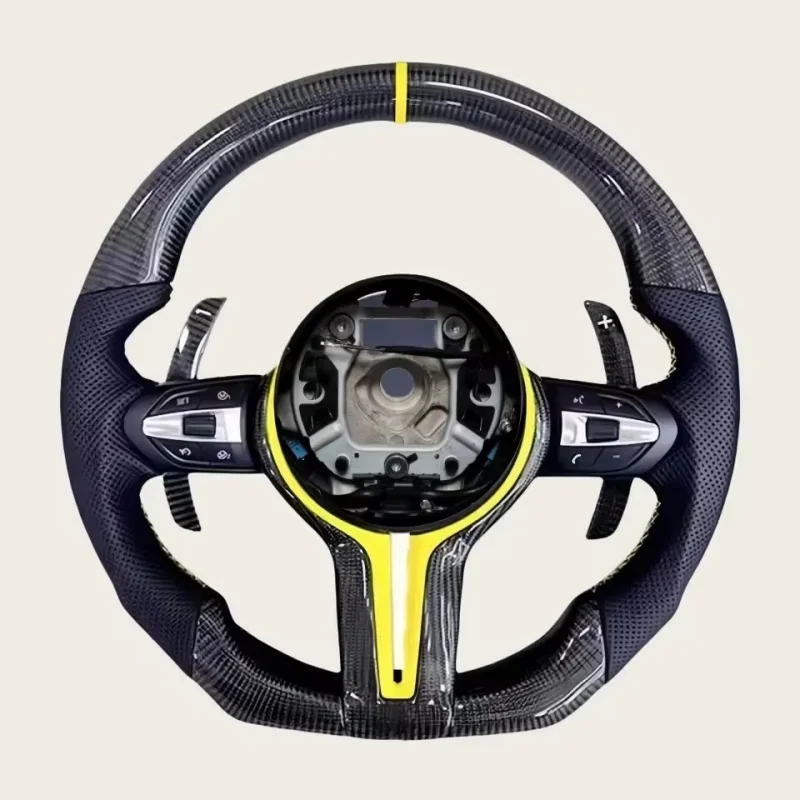Customized Carbon Fiber Leather Car Steering Wheel For BMW F30 F10 F15 F06 F20 F90 M3 M5 E70 E90 E91 M Sports Steering Wheel