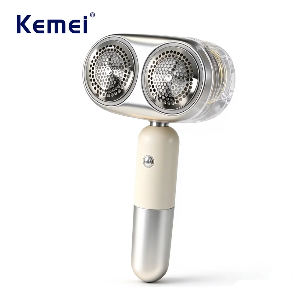 Kemei 172 Dual Head Lint Remover 10000 Rpm Removes Lint From Clothes Electric Fabric Shaver Rechargeable Pellet Remover Machine