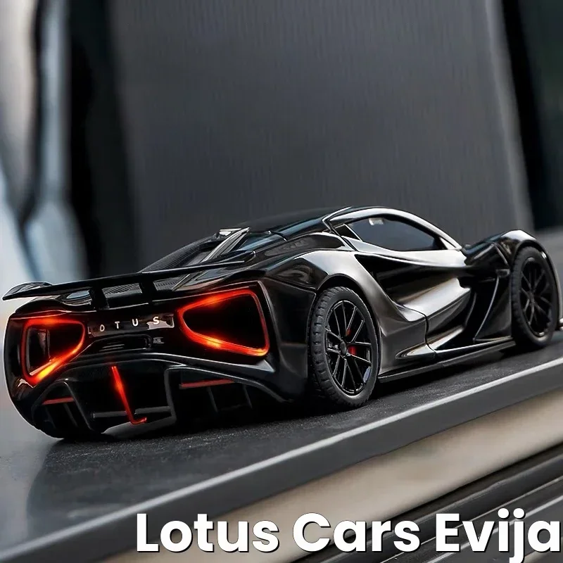 1:32 Lotus Cars Evija Alloy Miniature Car Diecast Metal Scale Car Model Sound＆Light Simulation Children Toy Vehicles Model Gift