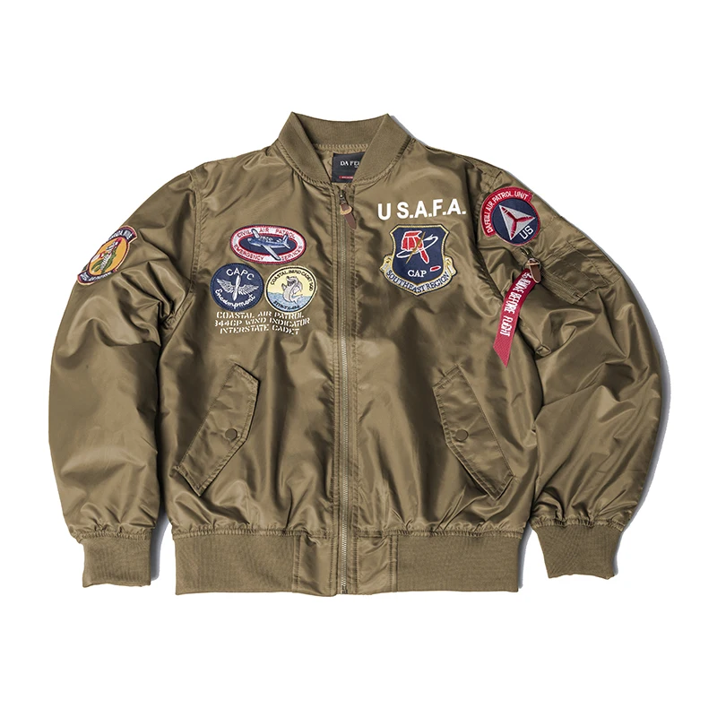 

2025 New Embroidered Military Patches vintage men thin clothes brands Top gun MA1 bomber flihgt jacket pilot coat windbreaker