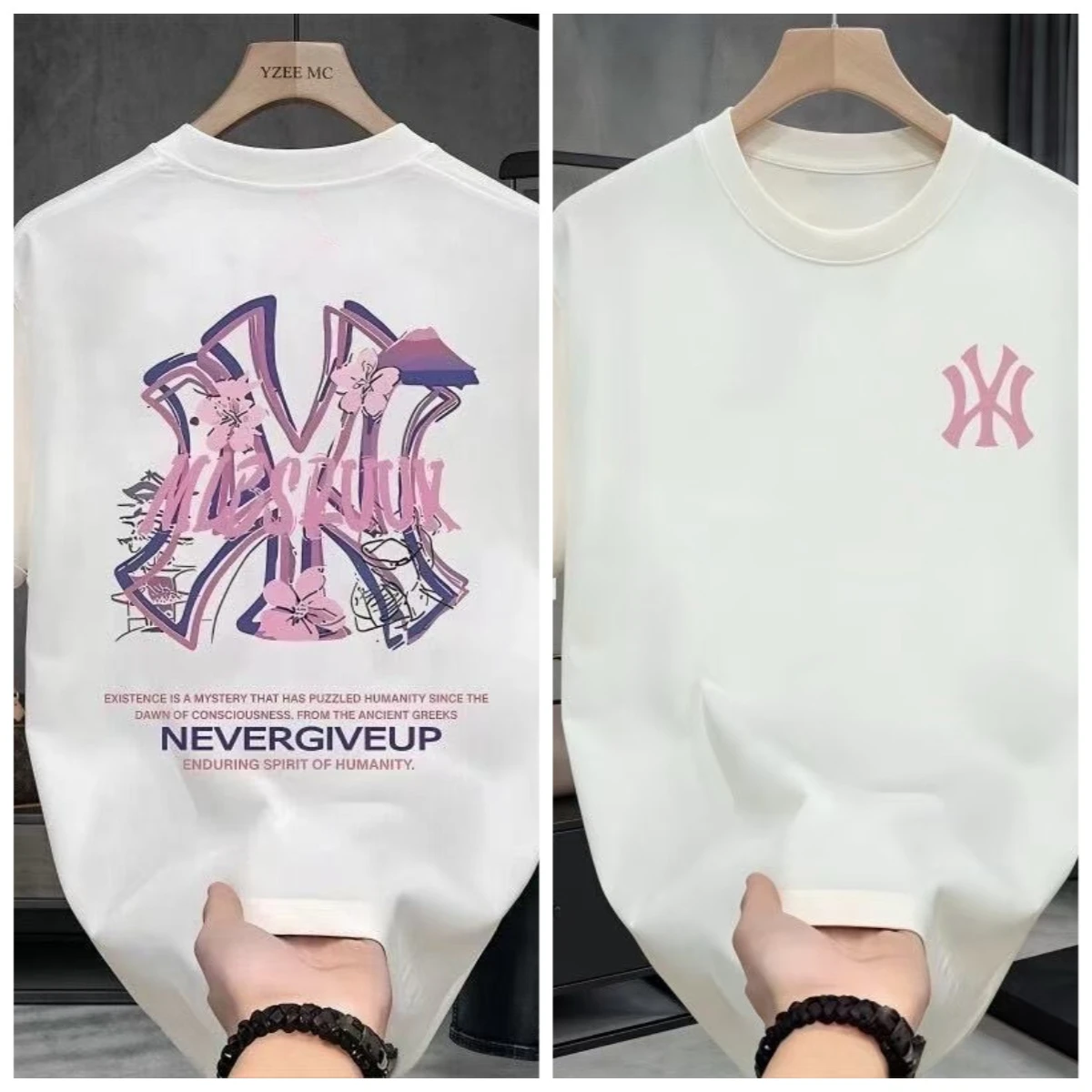 Nouvelle Collection Été 2026 Homme : T-shirt à Manches Courtes Col Rond en Coton Pur Coupe Ample – Marque Populaire